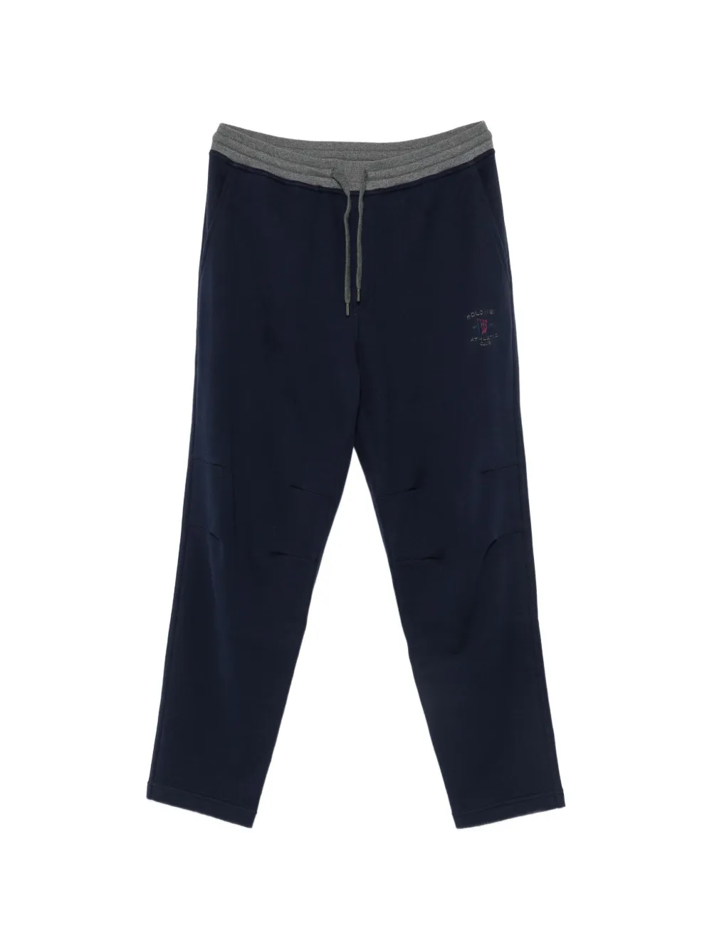 Brunello Cucinelli logo-embroidered drawstring track pants - Blu
