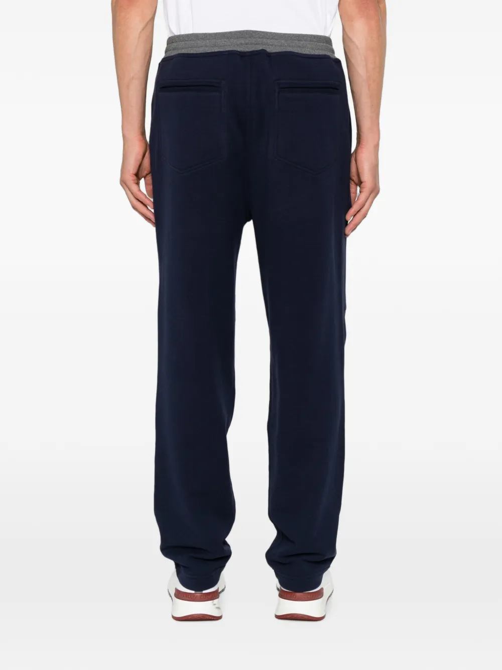 Brunello Cucinelli Trainingsbroek met geborduurd logo Blauw