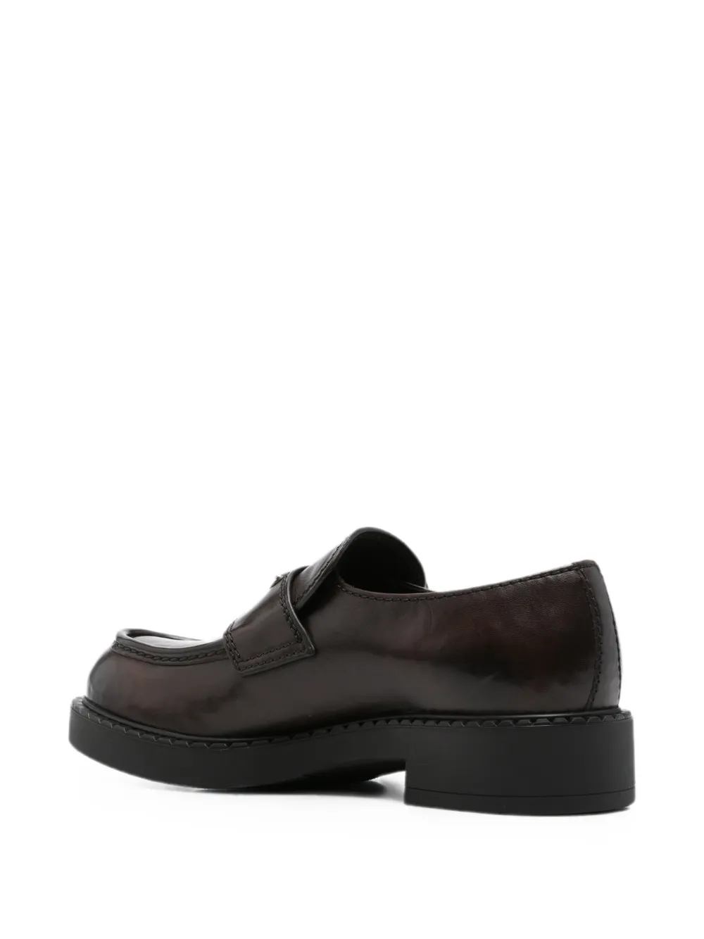 Prada logo-plaque chunky-sole loafers Bruin