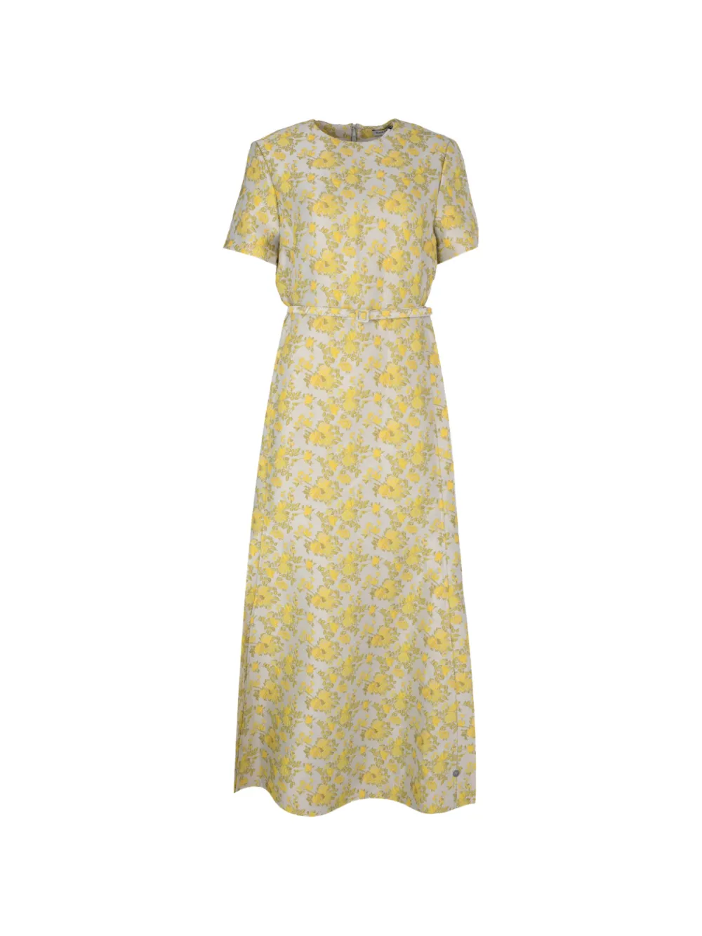 SIMKHAI Caraline floral-jacquard midi dress - Nude
