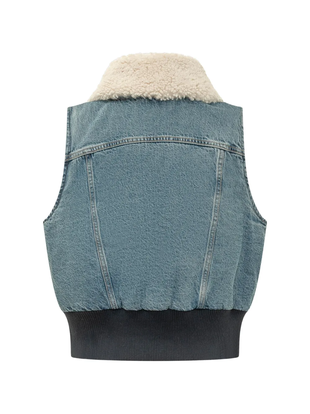 Levi's Sherpa-collar denim gilet Blauw