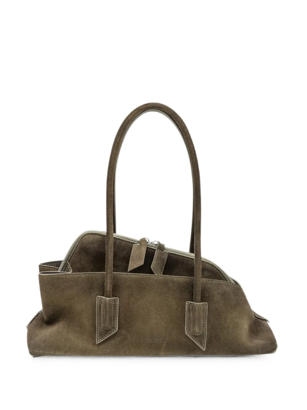The Attico small La Passeggiata asymmetric tote bag - Marrone