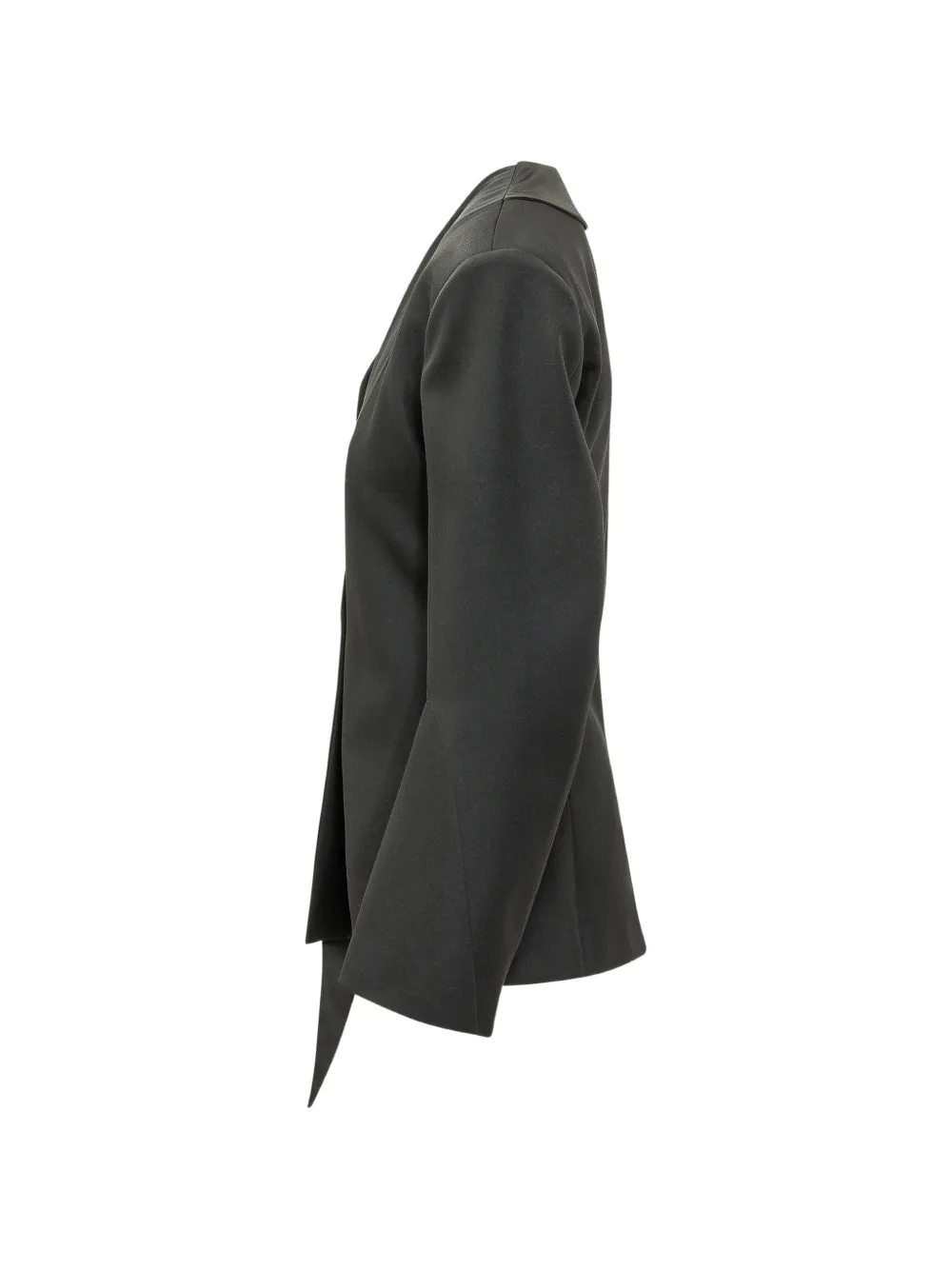 The Attico Blazer met asymmetrische sjaal en revers Zwart