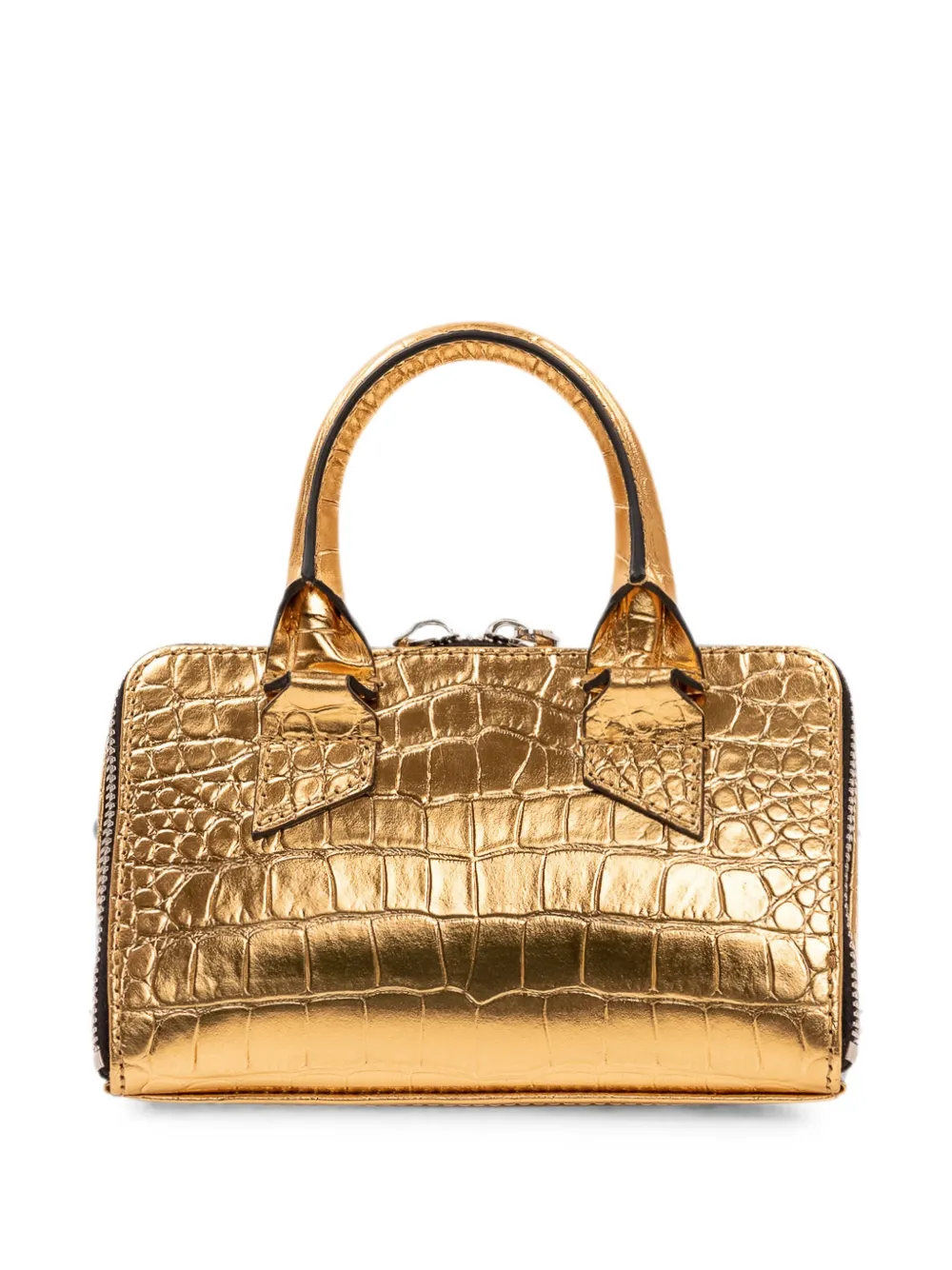 The Attico Friday mini-shopper met krokodillen-reliëf Goud
