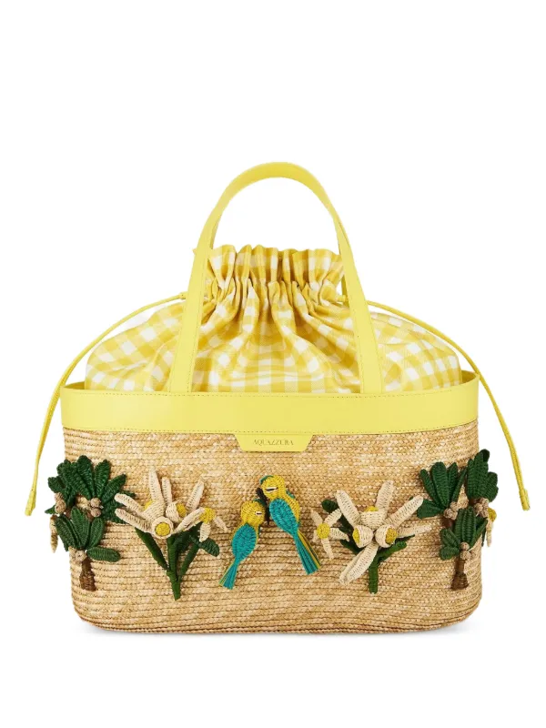 Aquazzura Birdsong Tote Bag in Neutrals