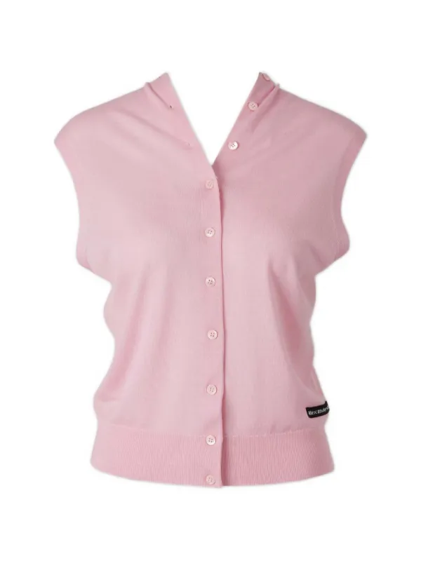 Alexander Wang Button-front Tank Cardigan in Pink