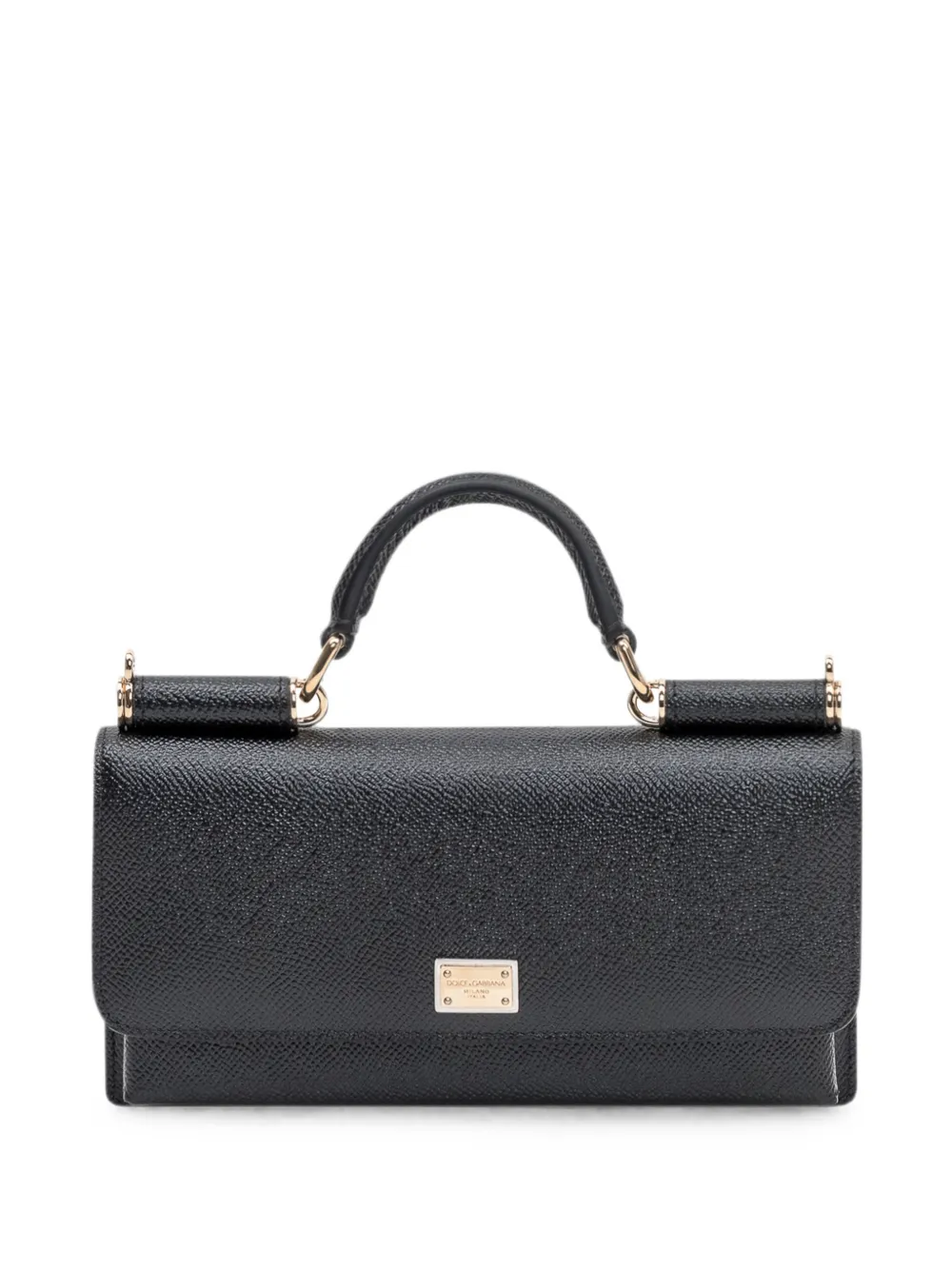 Dolce & Gabbana logo-plaque leather mini bag - Schwarz