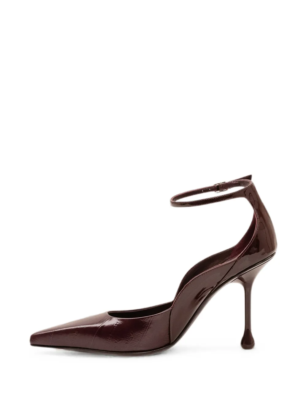 Jimmy Choo Quinci pointed-toe ankle-strap pumps Rood