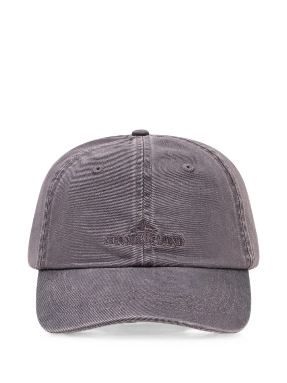 Stone Island logo-embroidered cap - Grigio