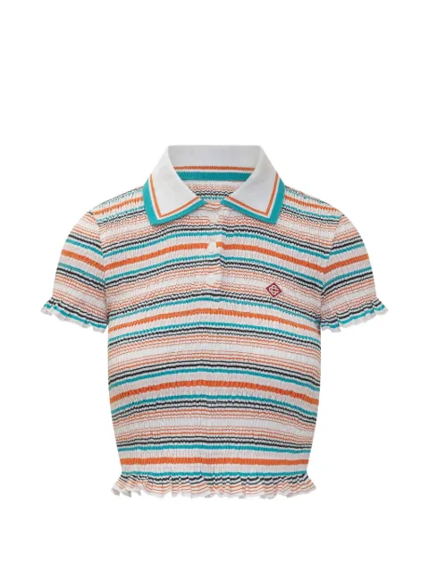 Casablanca striped cotton polo shirt