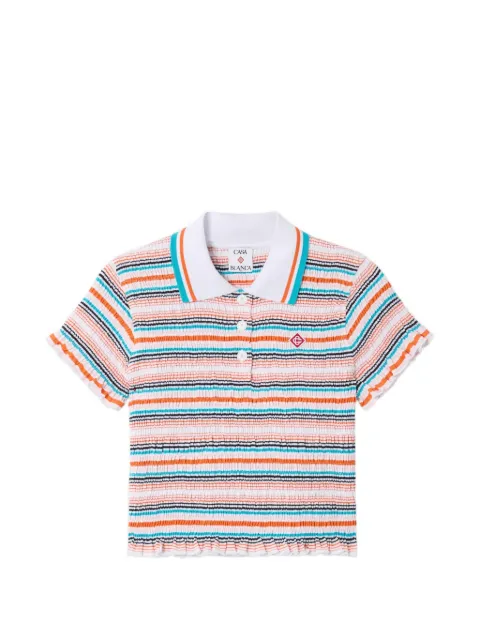 Casablanca striped cotton polo shirt