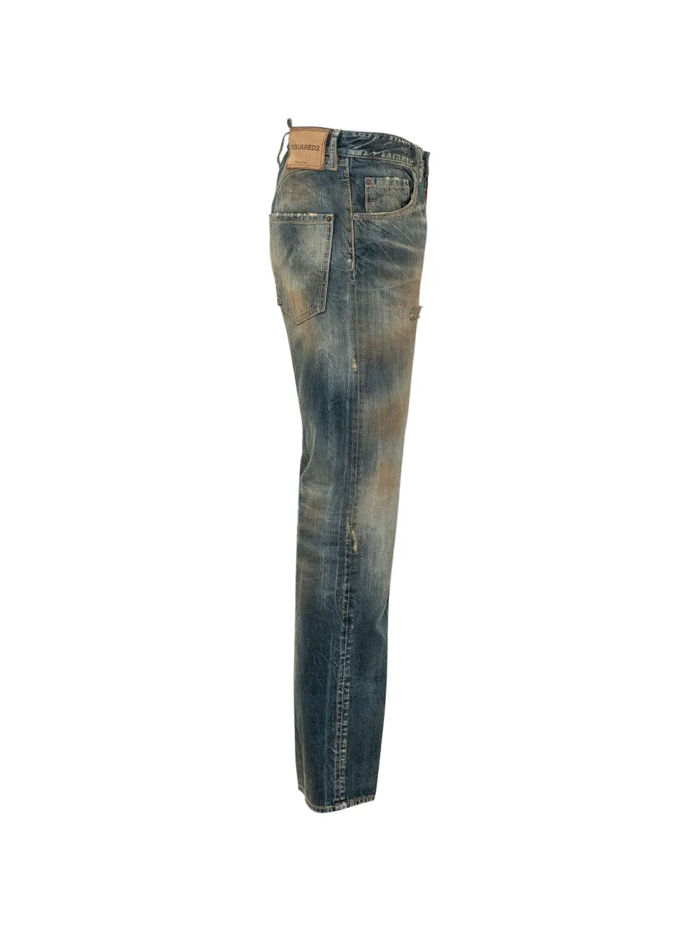 DSQUARED2 Teddy jeans met gerafelde afwerking Blauw