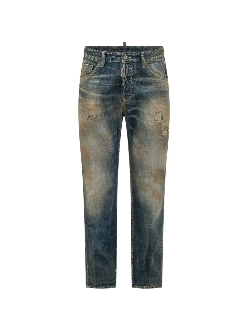 DSQUARED2 Teddy distressed-finish jeans - Blau