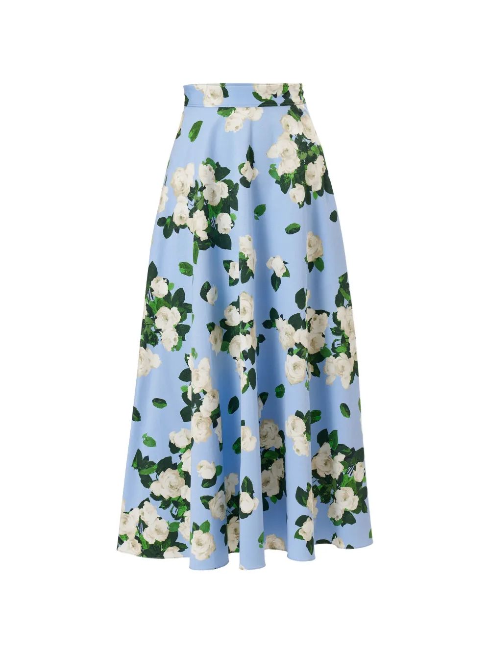 Carolina Herrera floral-print midi skirt - Blu