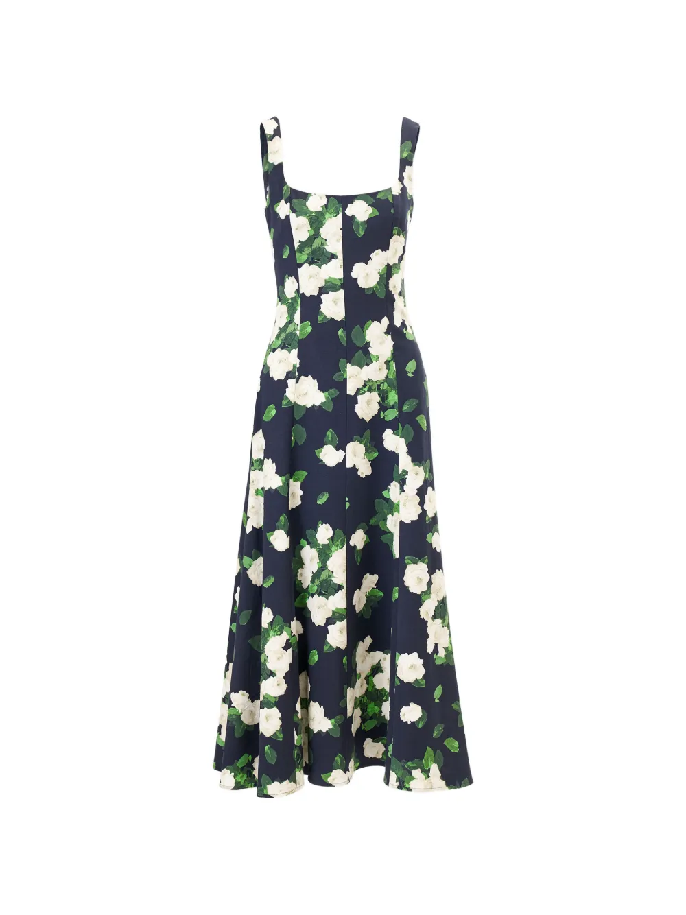 Carolina Herrera floral-print midi dress - Blu