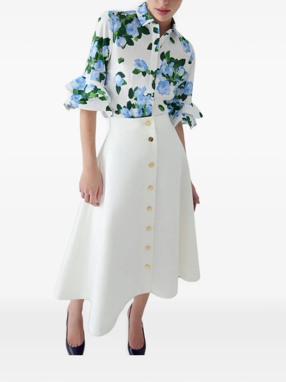 Carolina Herrera Blouse met bloemenprint Wit