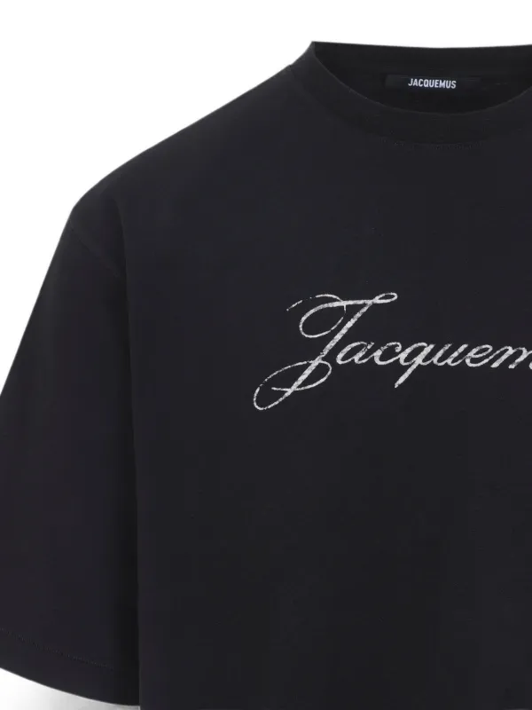 Jacquemus logo-print T-shirt | Black | FARFETCH