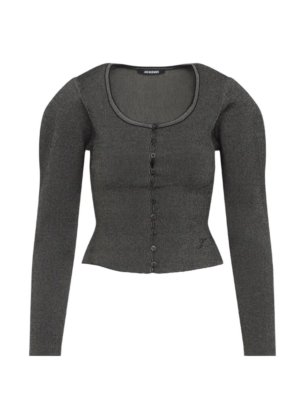 Jacquemus Sera button-up scoop-neck cardigan - Grigio
