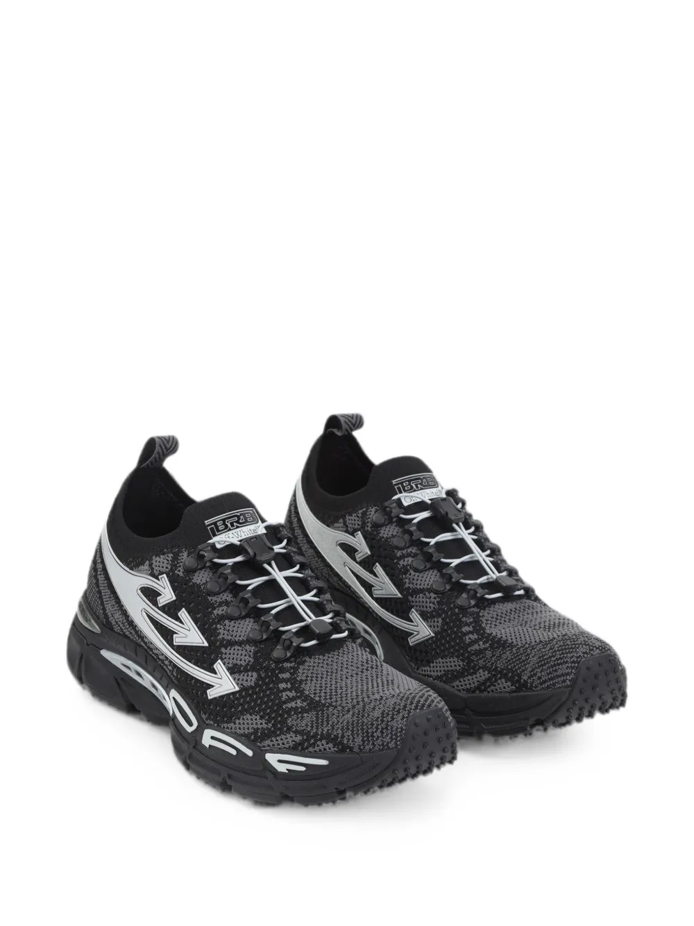 Off-White Be Right Back intarsia-knit sneakers Zwart