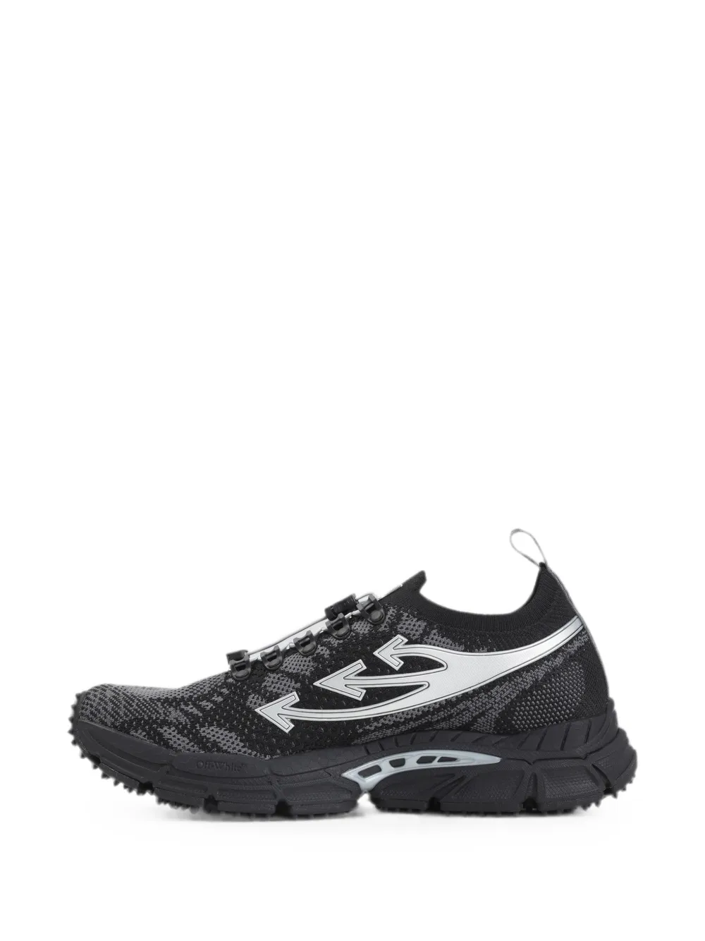 Off-White Be Right Back intarsia-knit sneakers Zwart