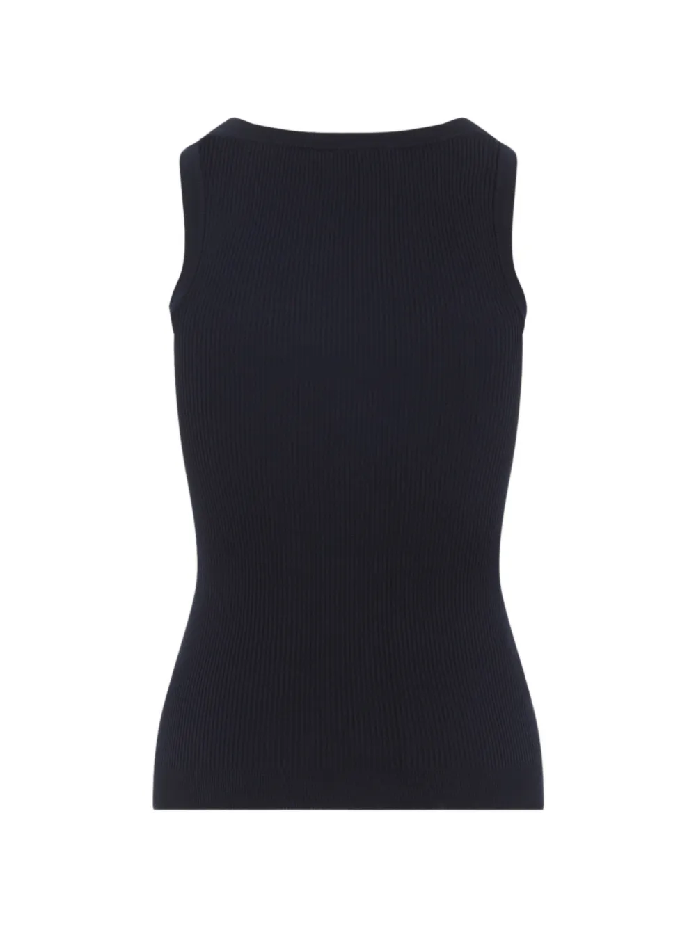 Miu Gebreide katoenen tanktop Blauw