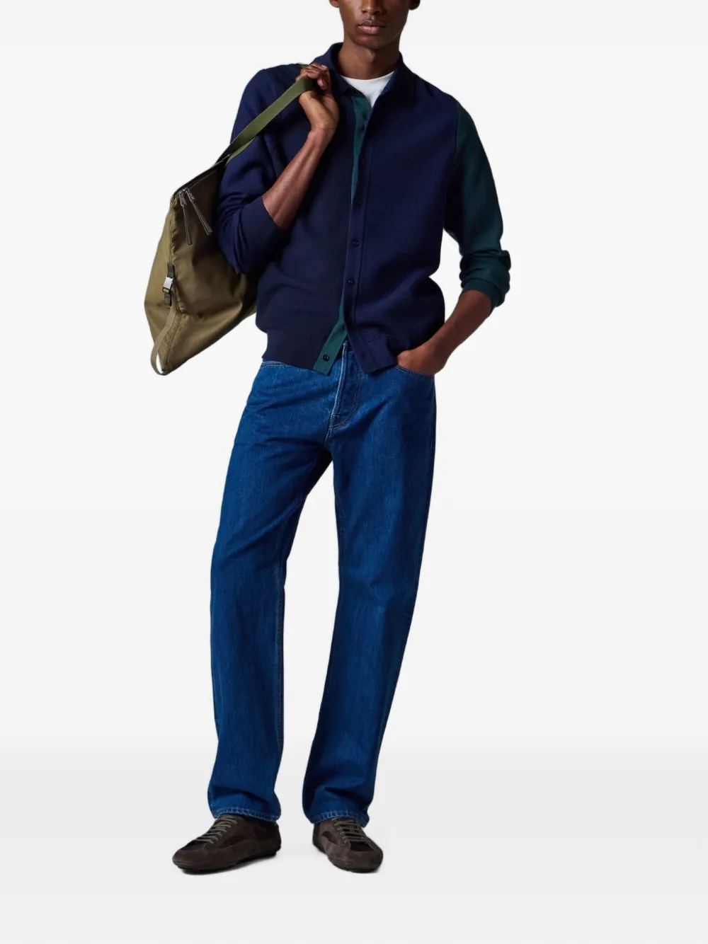 Paul Smith Overhemd met colourblocking Blauw
