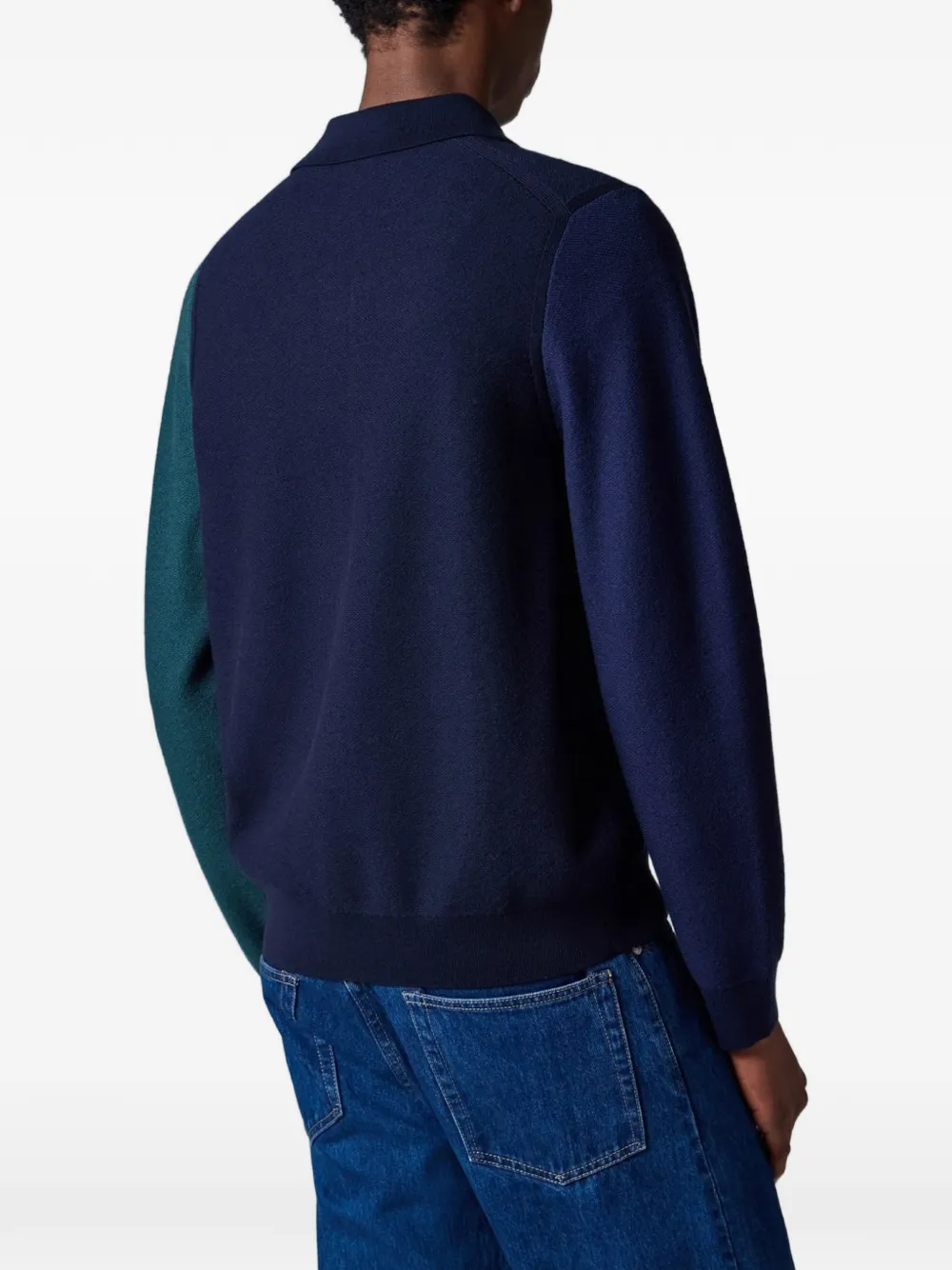 Paul Smith Overhemd met colourblocking Blauw