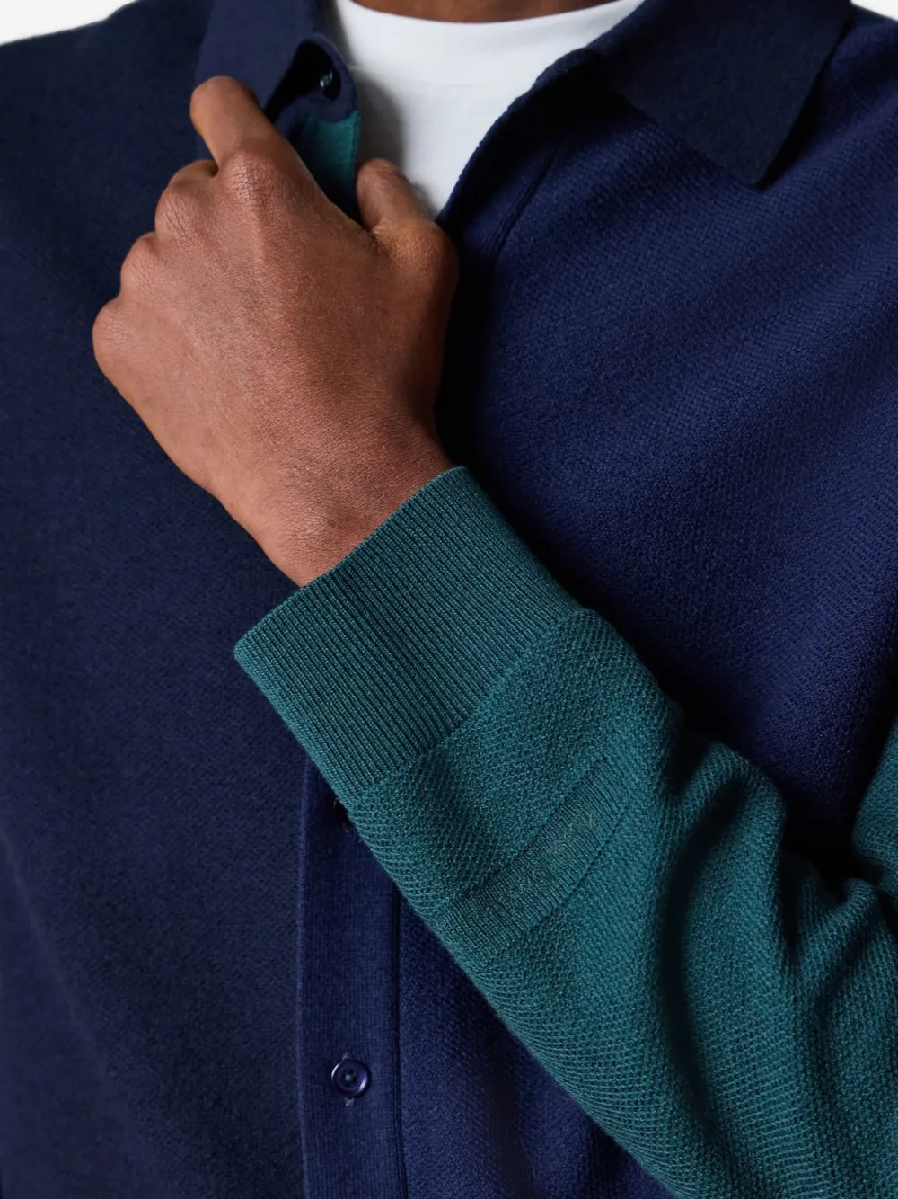 Paul Smith Overhemd met colourblocking Blauw