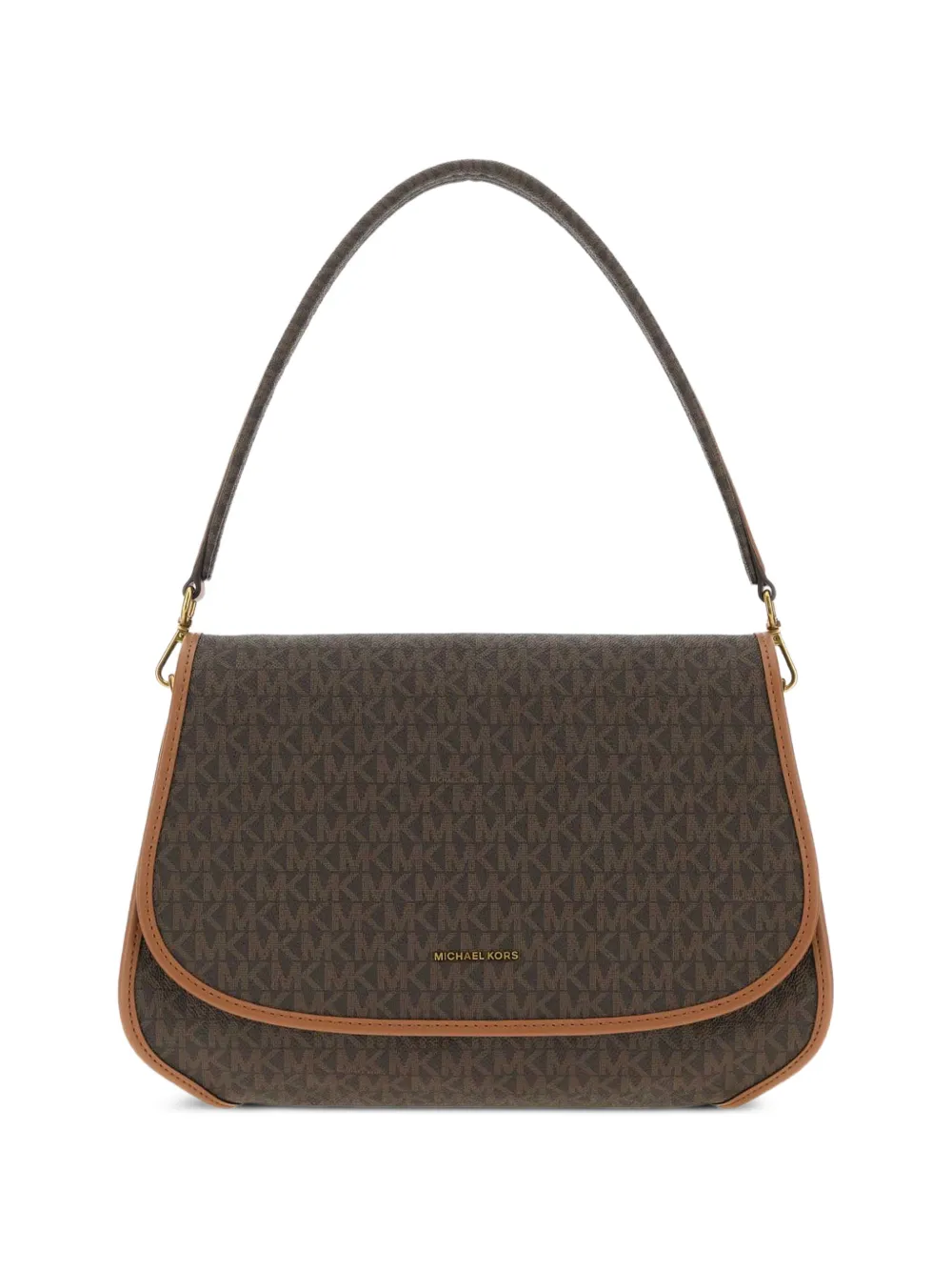 Michael Michael Kors meidum Holmes logo-print shoulder bag - Brown