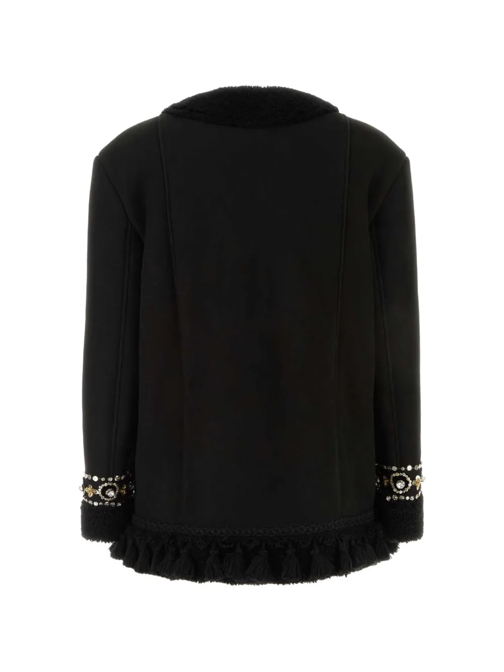 Valentino Garavani embellished-detail coat Zwart