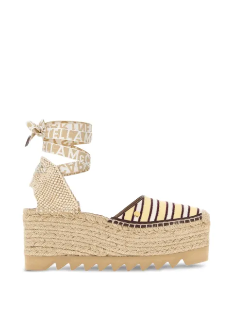 Stella McCartney alpargatas Gaia a rayas con plataforma