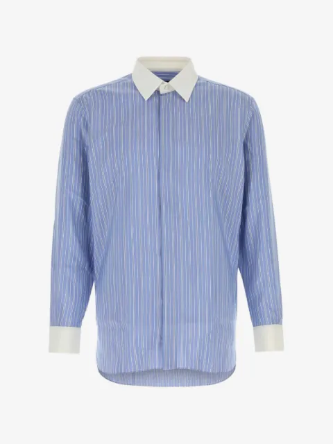 TOM FORD striped embroidered silk shirt