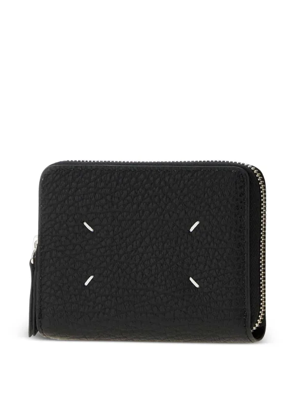 Maison Margiela LEATHER WALLET 希少品 美品 Maison Margiela Four-Stitches Pebbled Leather Wallet | Black
