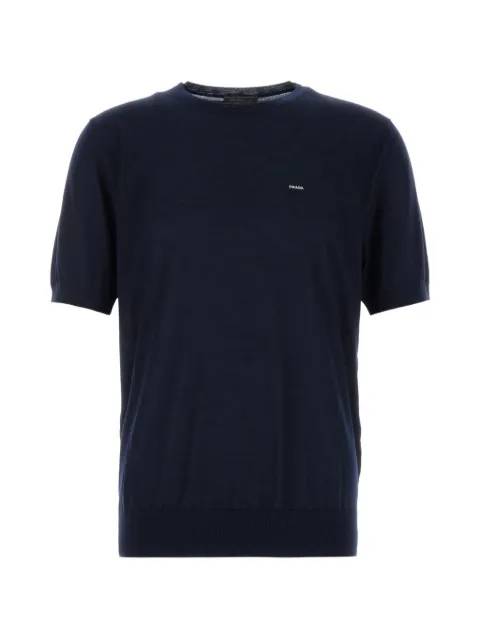 Prada short-sleeve logo-patch T-shirt