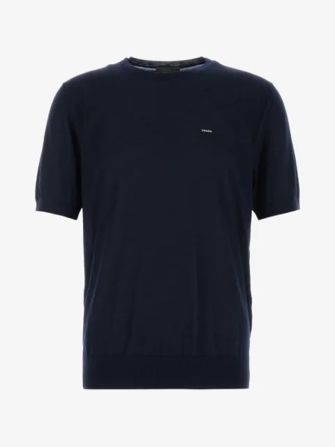 Prada short-sleeve logo-patch T-shirt
