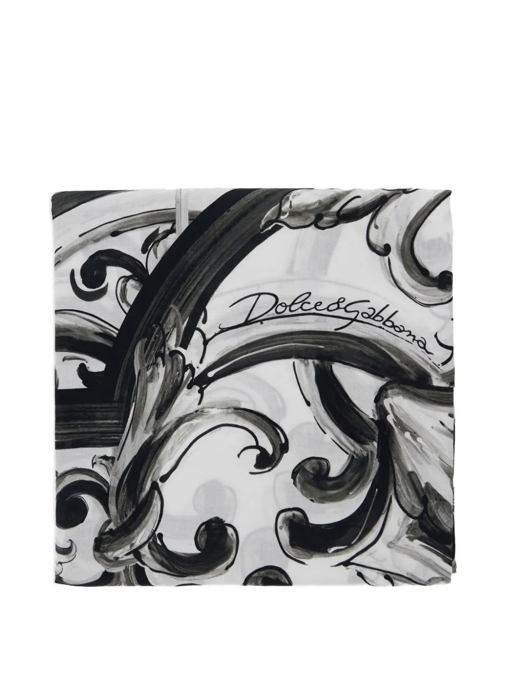 Dolce & Gabbana Majolica-print beach towel - Bianco