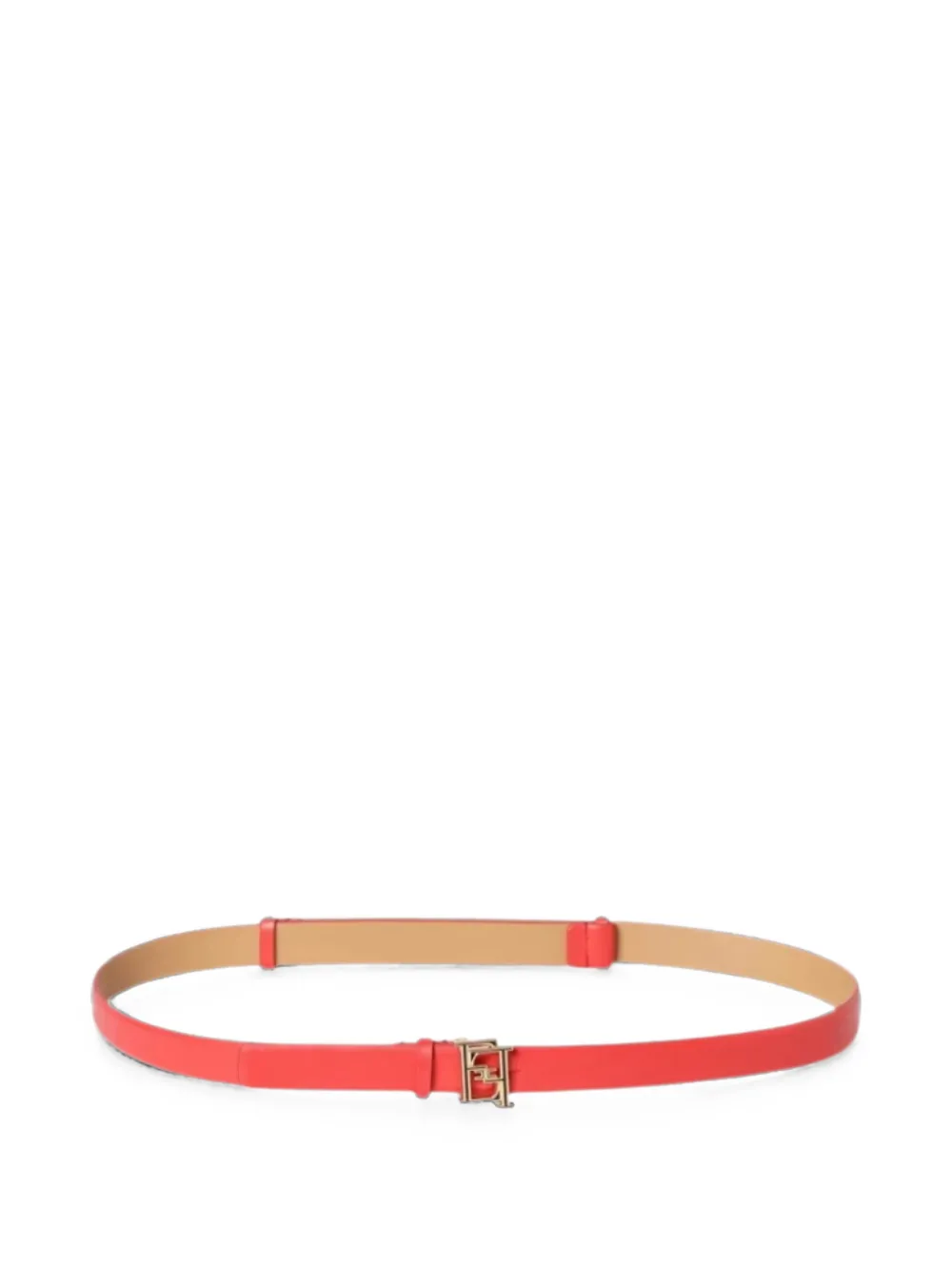 Elisabetta Franchi Cintura con placca logo - Rosso