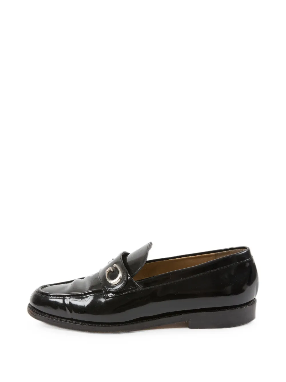 Gucci Pre-Owned 1990s G plaque loafers - Nero