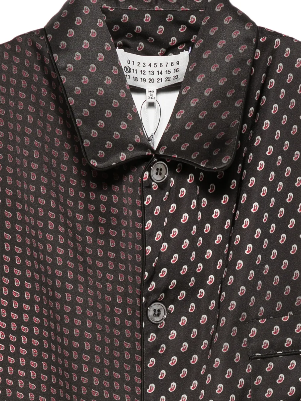 Maison Margiela Button-down sjaal met paisley-print Bruin