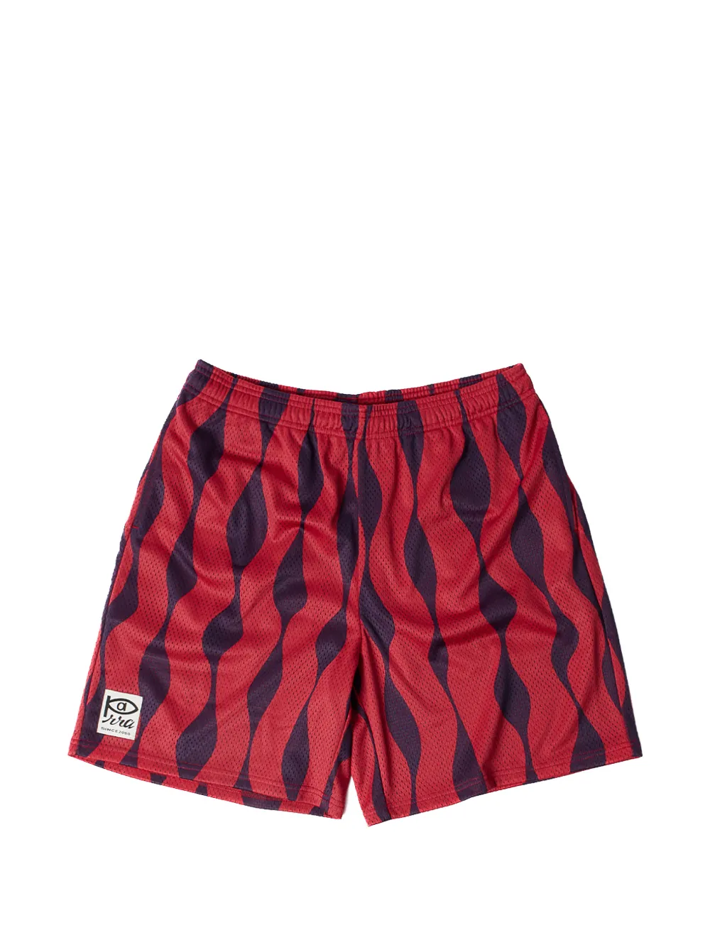 BY PARRA waved-print shorts - Rosso
