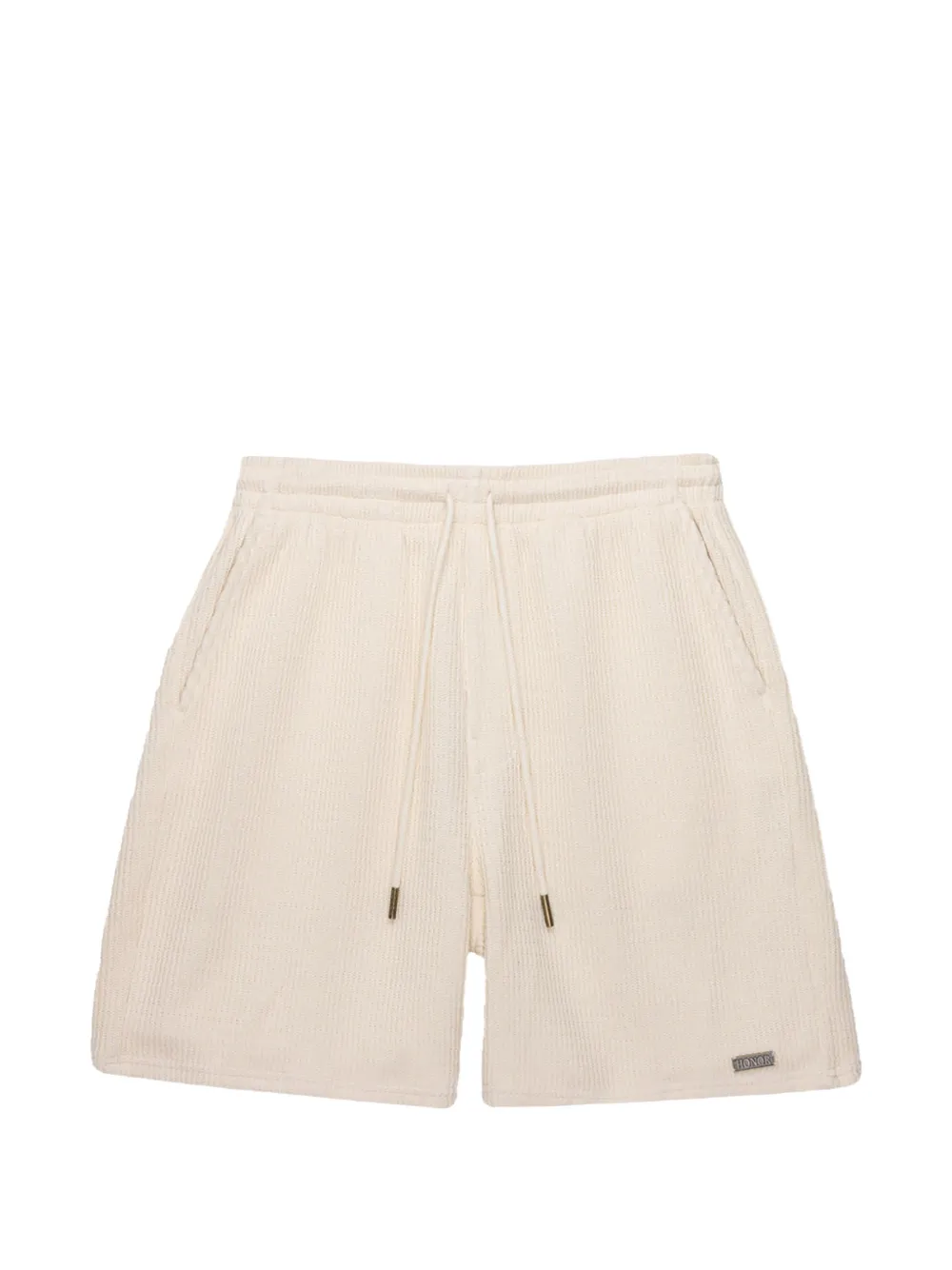 Honor The Gift ribbed-knit drawstring-fastening shorts - Nude