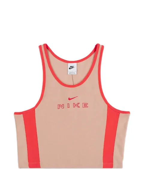 Nike logo-embroidered ribbed tank top