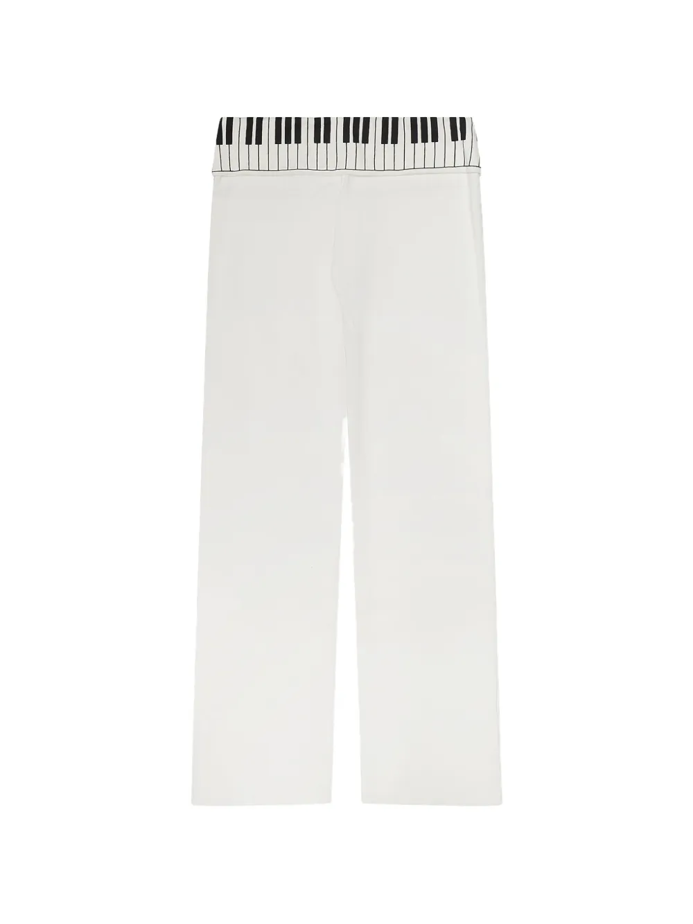 Praying piano-key track pants - Bianco