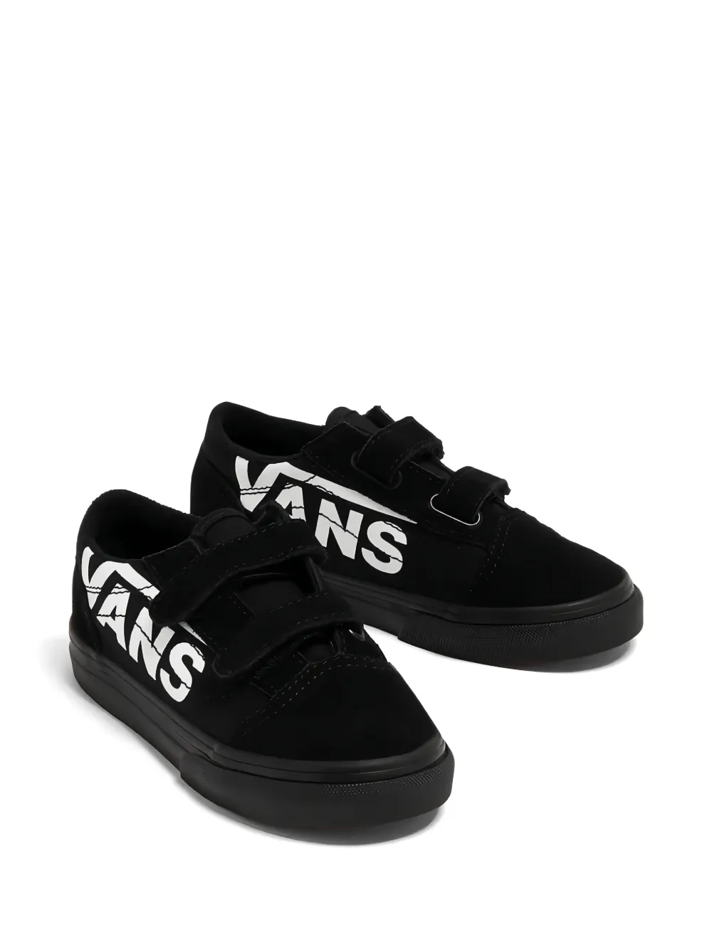 Vans Kids Sneakers Old Skool V con strappi - Nero