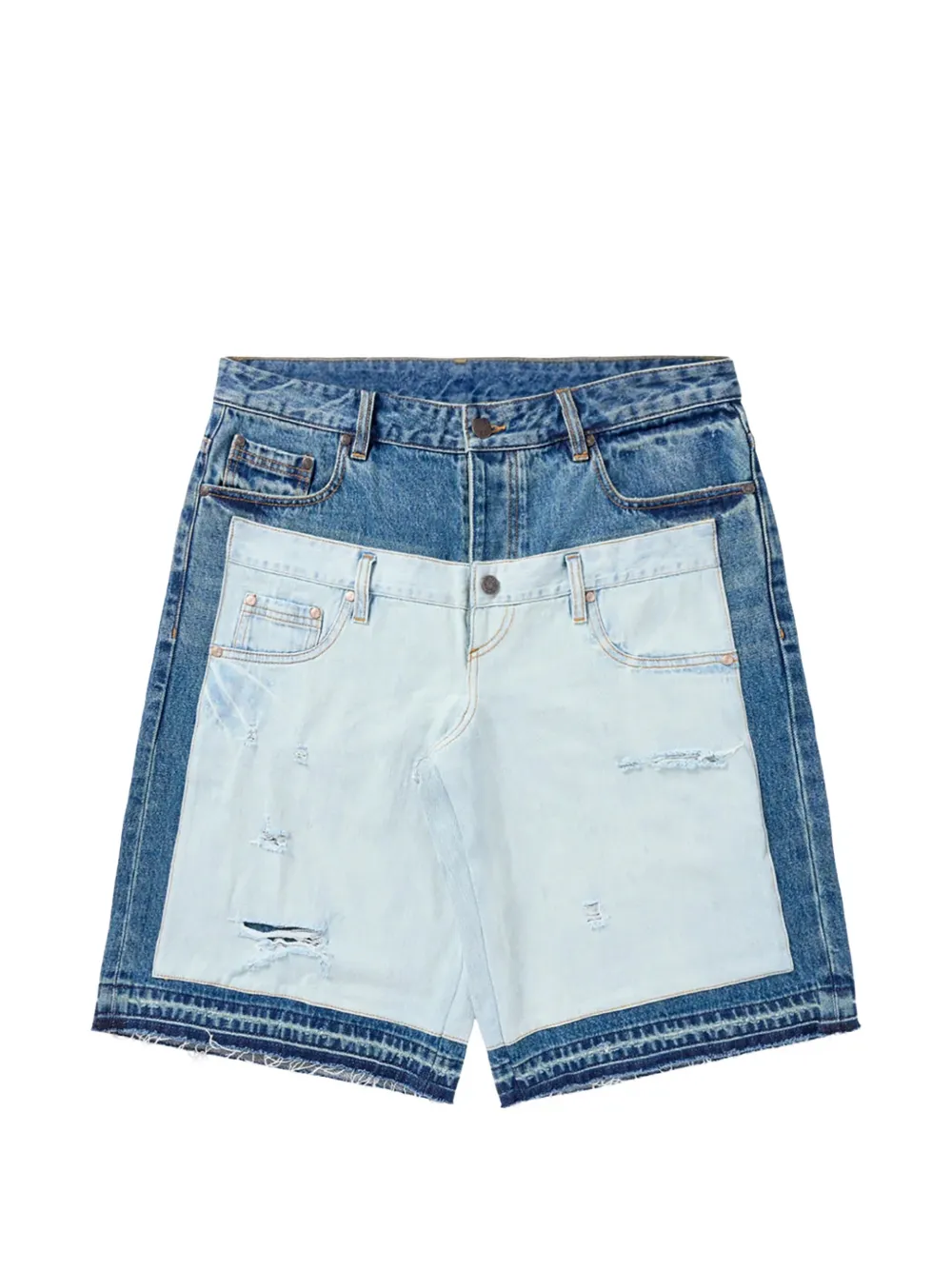 Billionaire Boys Club Apollo panelled denim shorts - Blau