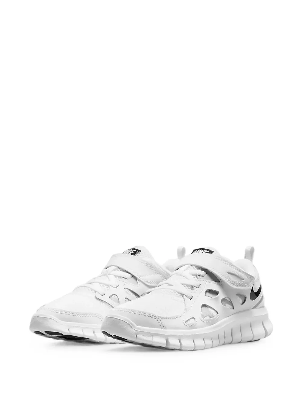 Nike Kids Sneakers Free Run 2 con strappo - Bianco