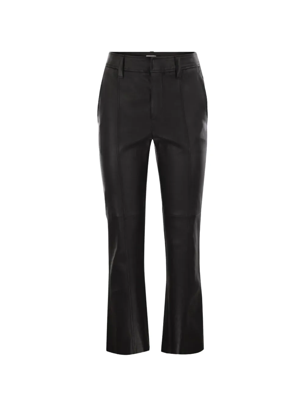 Brunello Cucinelli straight-leg leather trousers - Nero