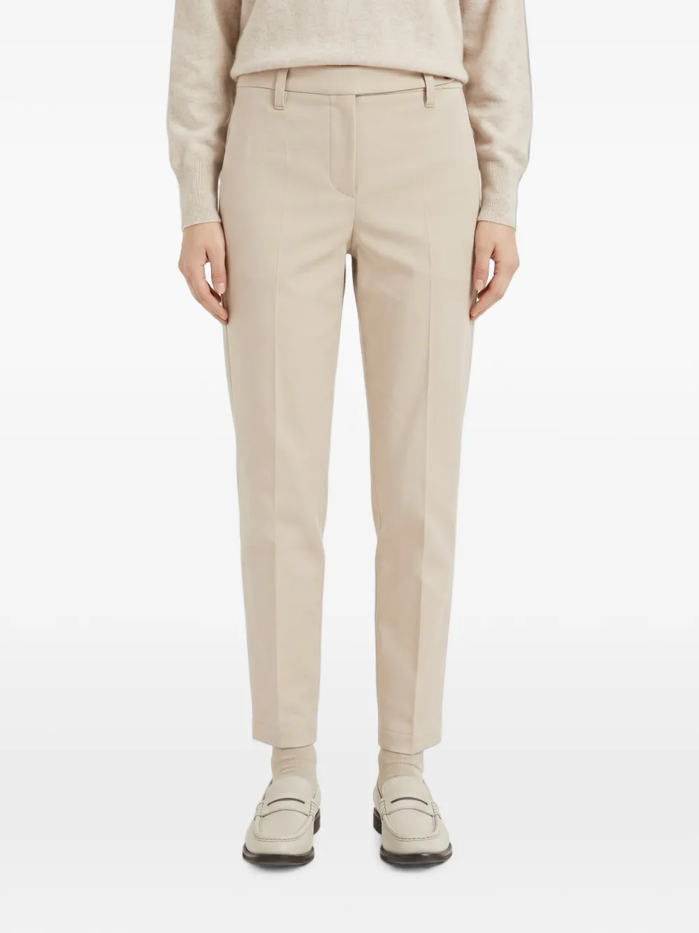Brunello Cucinelli tailored slim-fit trousers - Toni neutri