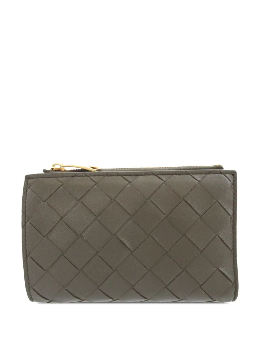 Bottega Veneta Pre-Owned Portafoglio bi-fold Intrecciato piccolo in nappa 2012-2026 - Marrone