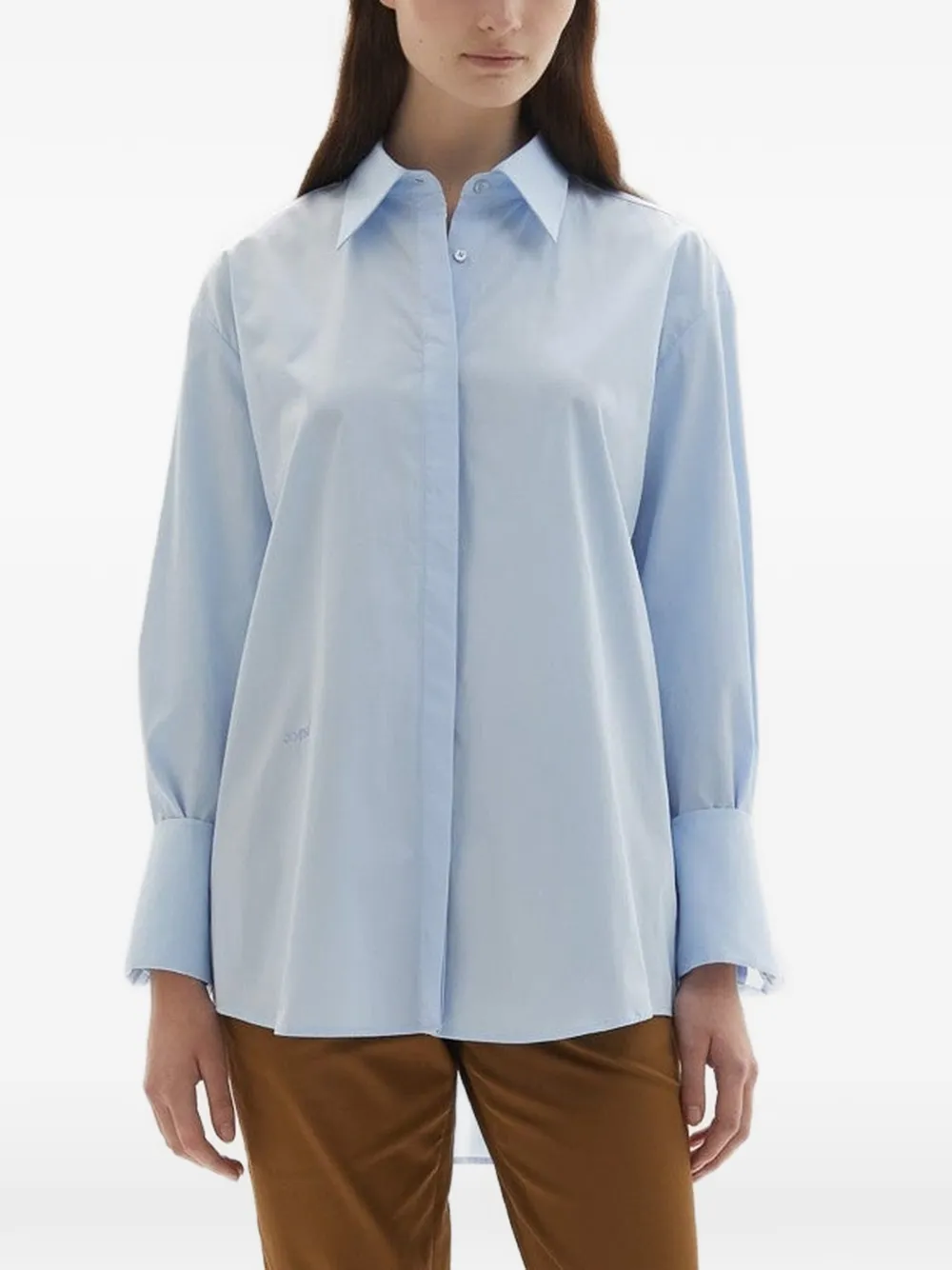 Joaen Lowell Long-sleeve Cotton Shirt In Blue